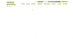 Desktop Screenshot of nadace-promeny.cz